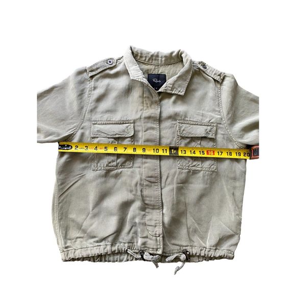 Rails Womens Collins‎ Sage Green Utility Maverick Linen Tencel Jacket Size Small - Picture 10 of 11
